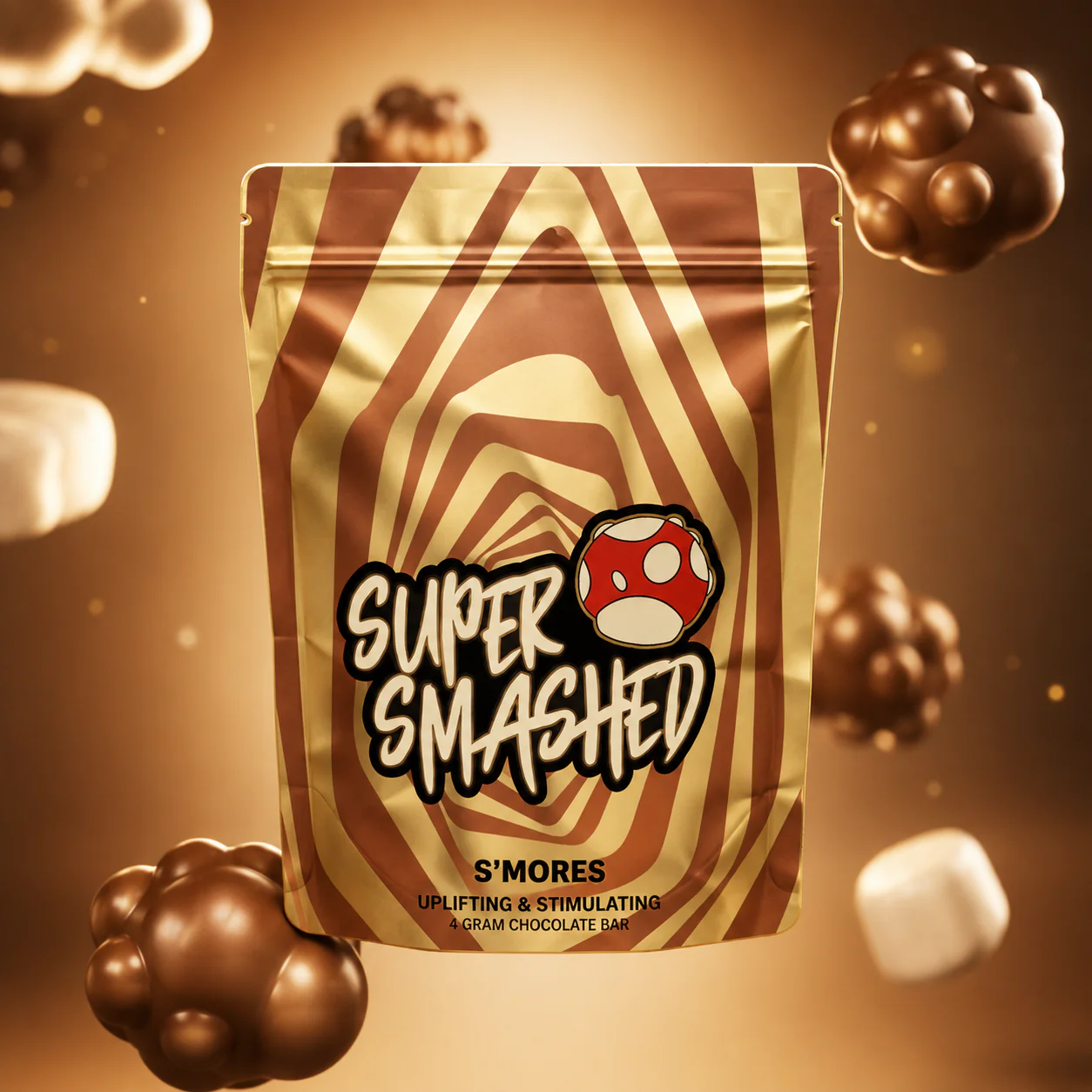 super smashed chocolates in stock now online, buysuper smashed gummies now, mushroom chocalate bar in stock now, buy shroom brownies